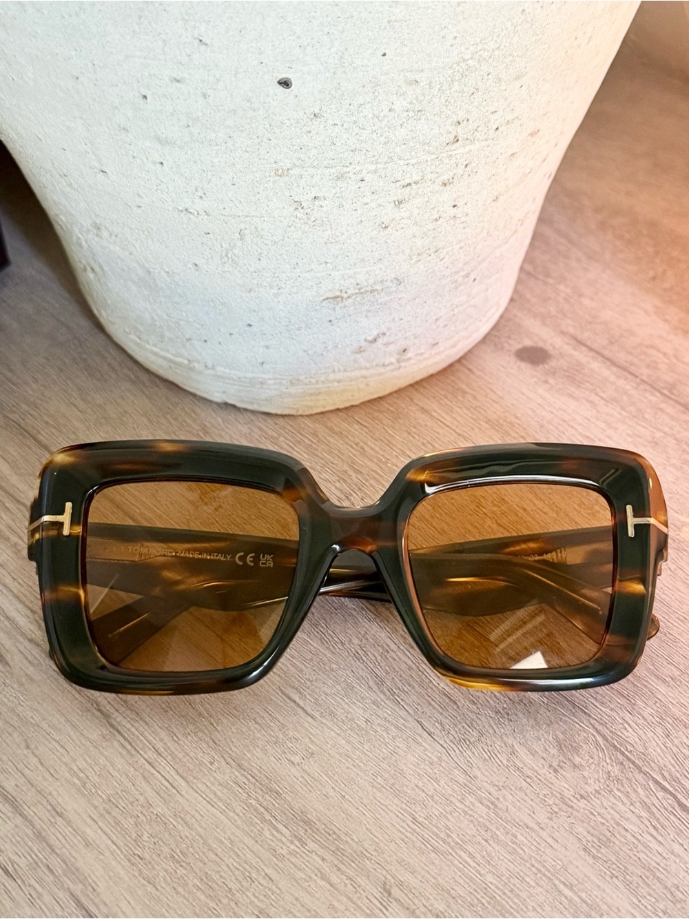 NEW Tom Ford Esme FT1157 Sunglasses in Shiny Honey Brown Amber